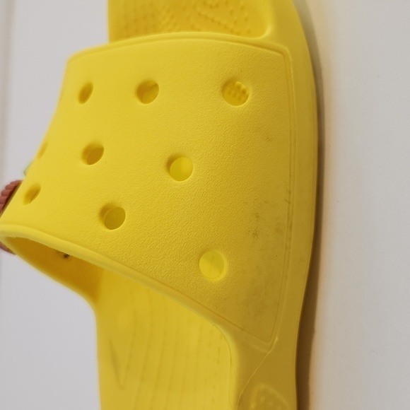 Crocs Classic Slide Sandals 206121 Yellow Slip On Unisex Men's Sz 4 Women's Sz 6 - Picture 14 of 15